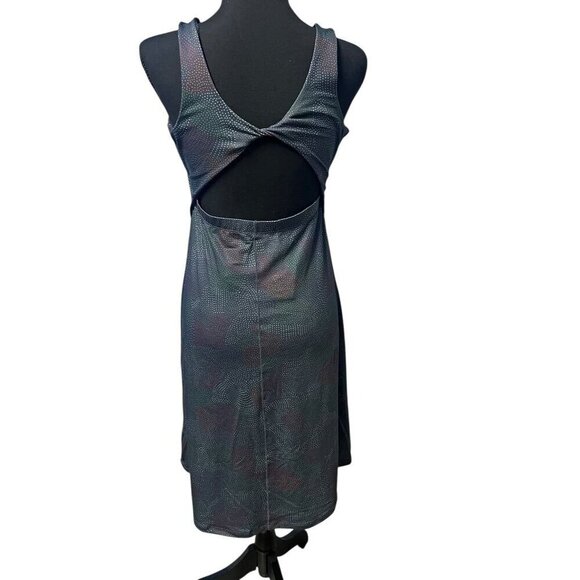 PRANA SKYPATH DRESS, BUILD IN BRA, FLARE STRETCH, TWIST OPEN BACK, MID LENGTH ME - Picture 5 of 6